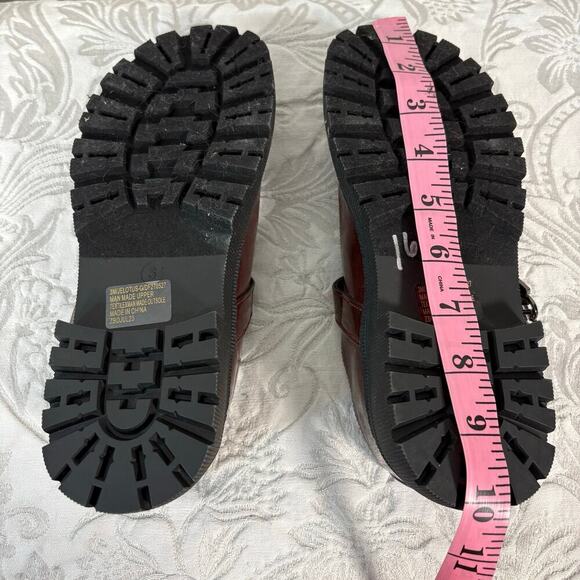 DAISY FUENTES Youth Girls Mary Jane Loafer Burgundy Sz 3 Preppy Dark Fairy Core - Picture 6 of 8